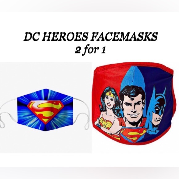 🎃 2for1 DC Heroes justice league Face Masks size OS New in packages - Picture 10 of 11
